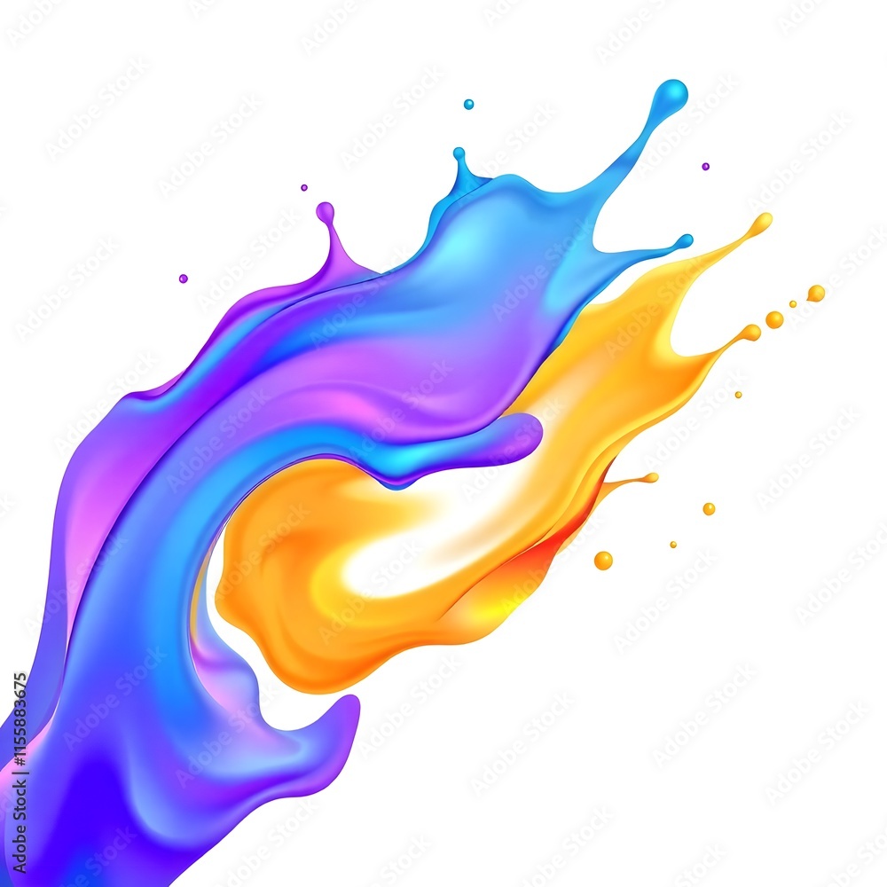 Obraz premium Paint, Colorful Paint Png, Colorful Paint With Transparent Background