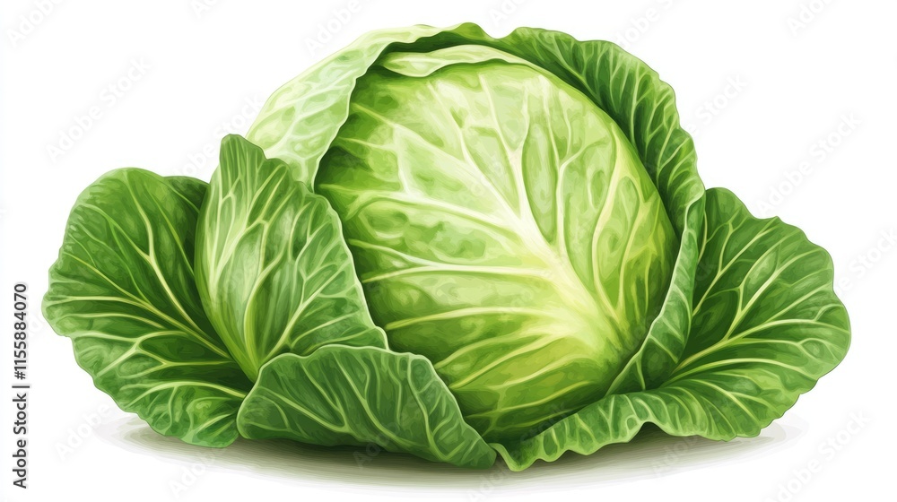 Fototapeta premium Savory Cooked Cabbage: A Healthy Vegetable Dish for Nutritious Cooking