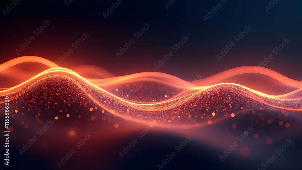 Glowing Abstract Lines with Dynamic Energy and Wave Effect Glowing Abstract Lines with Dynamic Energy and Wave Effect
