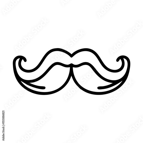 mustache icon design