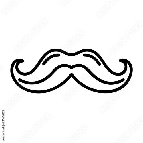 mustache icon design