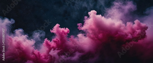 Wallpaper Mural Abstract Night Sky with Flowers, Clouds, and Explosions of Light Torontodigital.ca