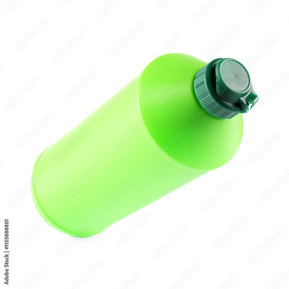 Bottle of cleaning product in air isolated on white Bottle of cleaning product in air isolated on white