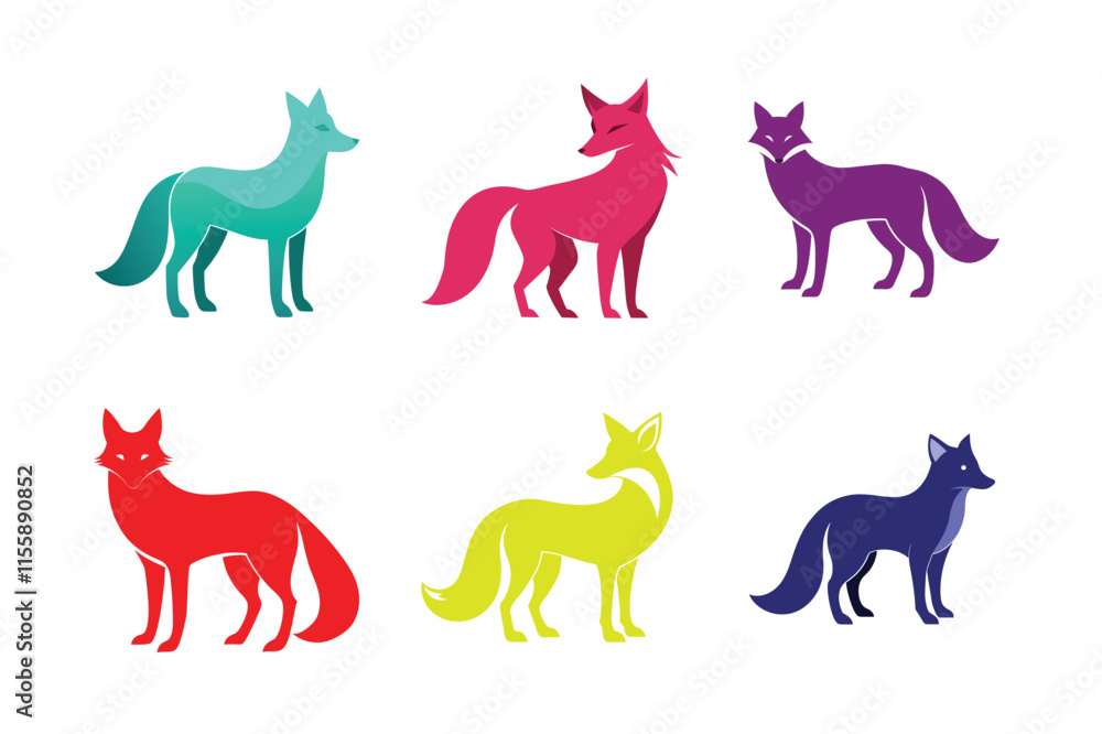 Charming fox skeleton vector artwork on the white background. Charming fox skeleton vector artwork on the white background.