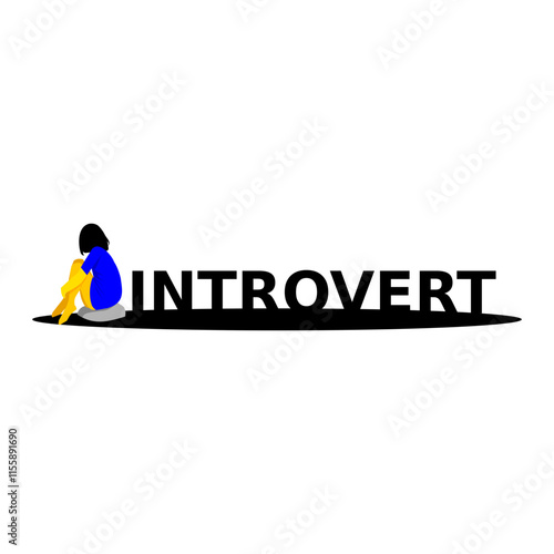 This vector illustration celebrates World Introvert Day, featuring a serene and thoughtful design that embodies the essence of introversion.