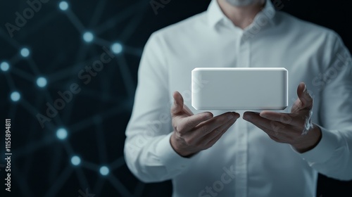 Wallpaper Mural Visionary Leader Embracing AI Education Technology Revolution in Dark Ambient Light - Photorealistic Close-up Torontodigital.ca