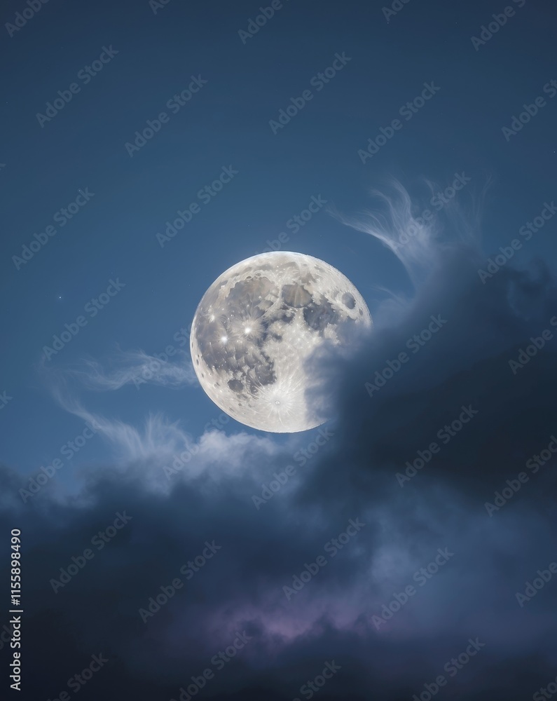 the night sky with a beautiful full moon that is cloudy and bright the night sky with a beautiful full moon that is cloudy and bright