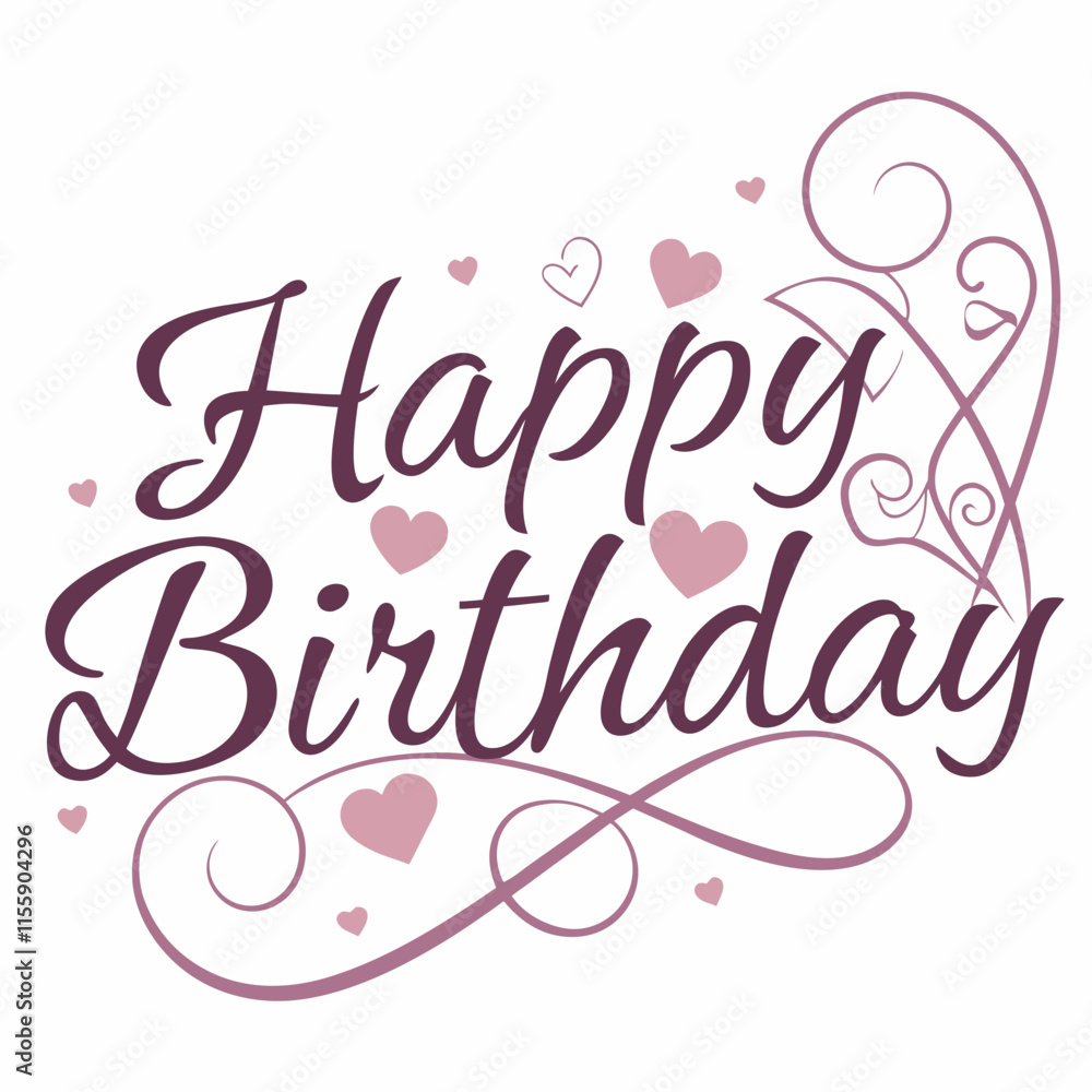 Romantic happy birthday font with heart shape and soft pink hues, perfect for celebrating love and birthdays. Romantic happy birthday font with heart shape and soft pink hues, perfect for celebrating love and birthdays.