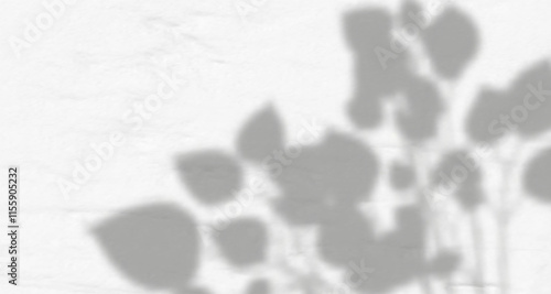 Glare from the sun's rays on the wall. Blurred shadows from leaves and plants in the room. Soft overlay of natural light. 