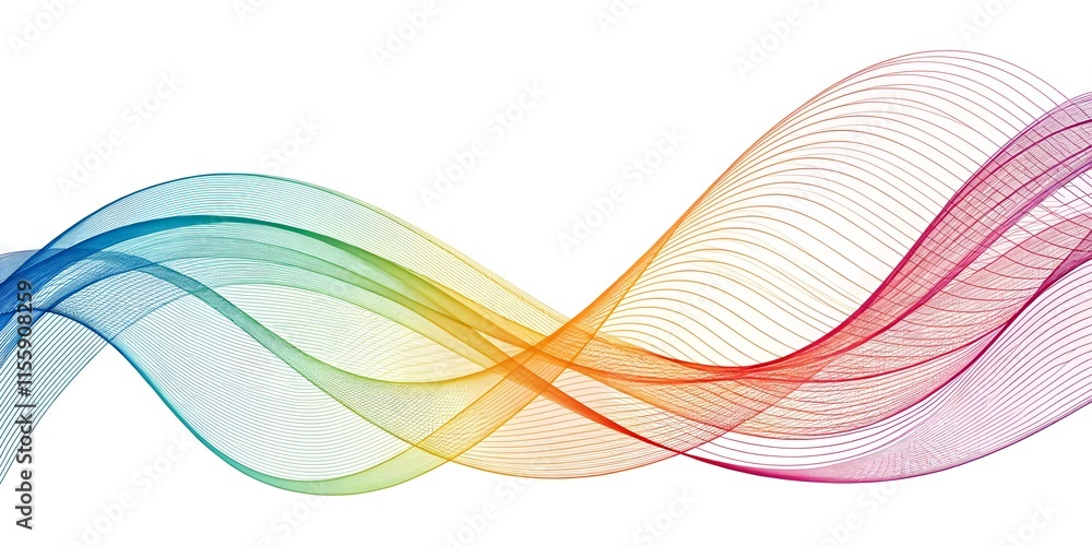 Wave lines smooth curve flowing dynamic colorful spectrum. Technology and Digital concept Wave lines smooth curve flowing dynamic colorful spectrum. Technology and Digital concept