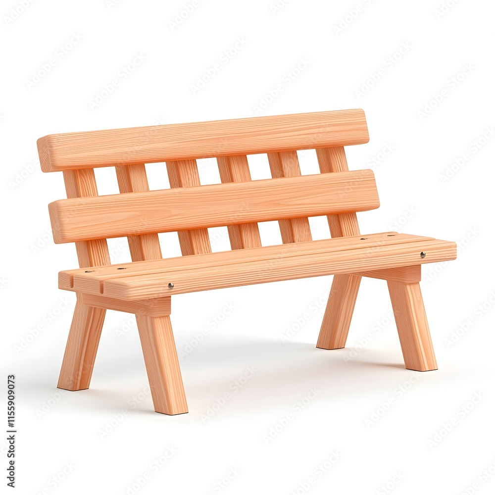 Simple Wooden Bench in a Minimalist Style for Outdoor Spaces Simple Wooden Bench in a Minimalist Style for Outdoor Spaces