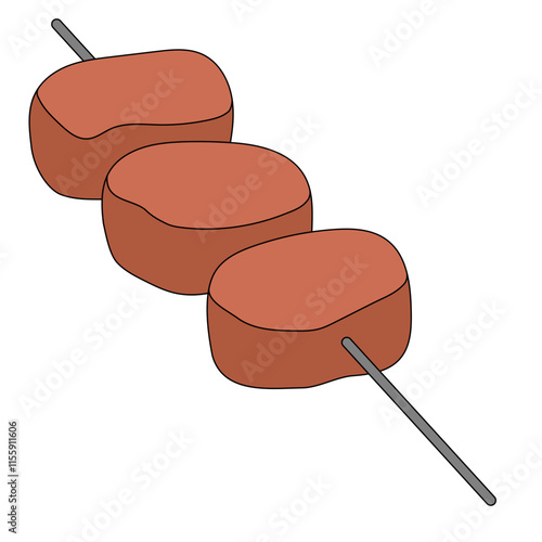 grilled meat skewer