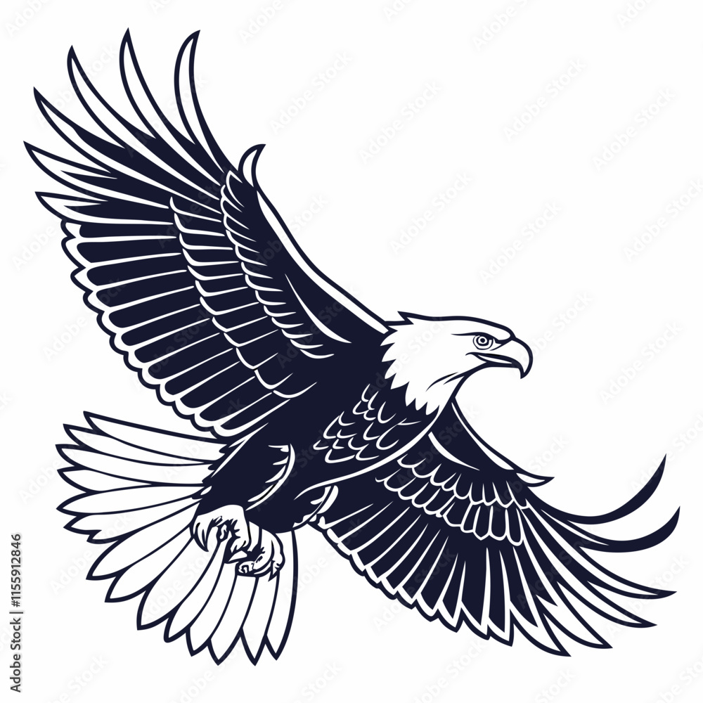 Obraz premium eagle vector illustration on a white background