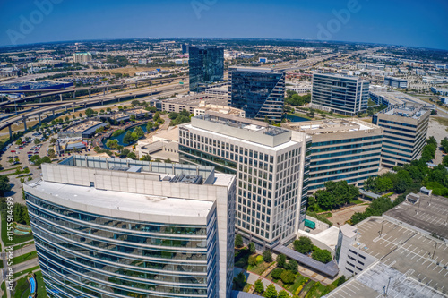 Aerial View of Downtown, Plano Texas in the DFW Metro photo