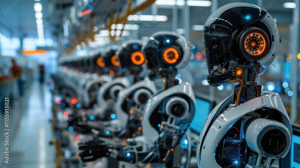 Futuristic Robotic Assembly Line: A Glimpse into Automated Manufacturing Futuristic Robotic Assembly Line: A Glimpse into Automated Manufacturing