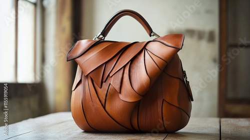 Elegant Brown Leather Handbag: Luxury & Style