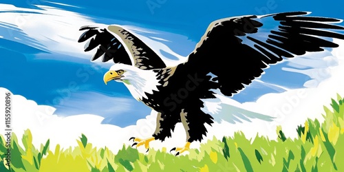 Artistic eagle illustration photo