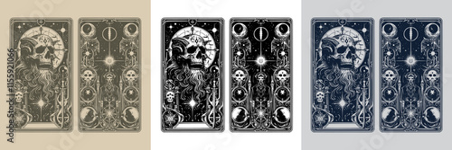 eerie lich playing card tattoo design