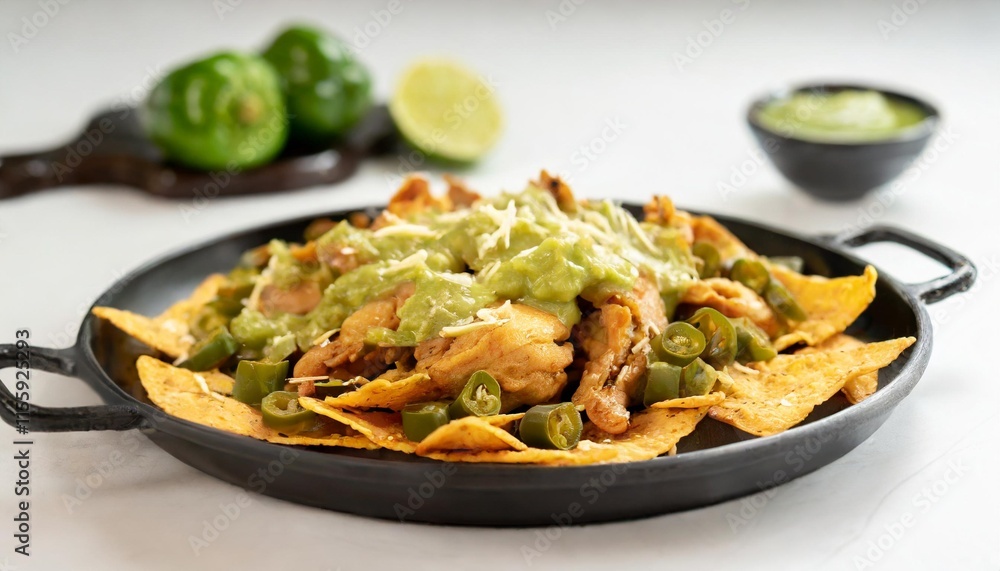 Sheet-Pan Green Chile Chicken Nachos with a Cheesy Kick Sheet-Pan Green Chile Chicken Nachos with a Cheesy Kick