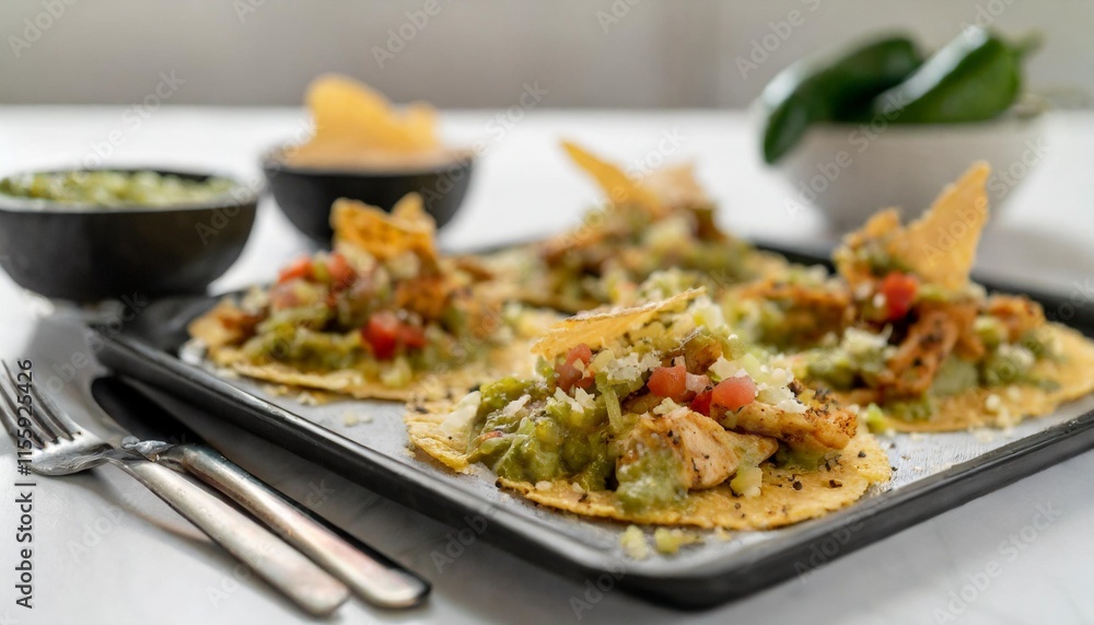 Sheet-Pan Green Chile Chicken Nachos with a Cheesy Kick Sheet-Pan Green Chile Chicken Nachos with a Cheesy Kick