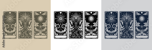 evil lich playing card tattoo design