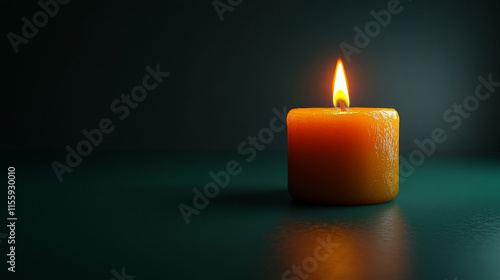 Wallpaper Mural single lit match stands in the darkness, its flame casting a warm glow in a shadowy space, symbolizing hope, resilience, and light amidst chaos Torontodigital.ca