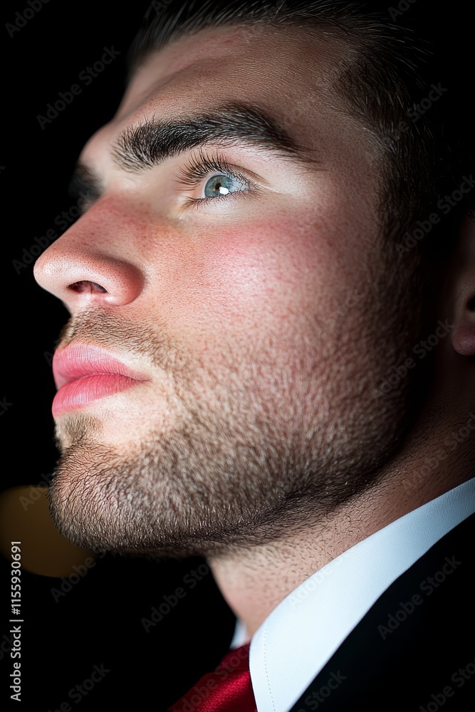 Fototapeta premium A close up of a man in a suit and tie