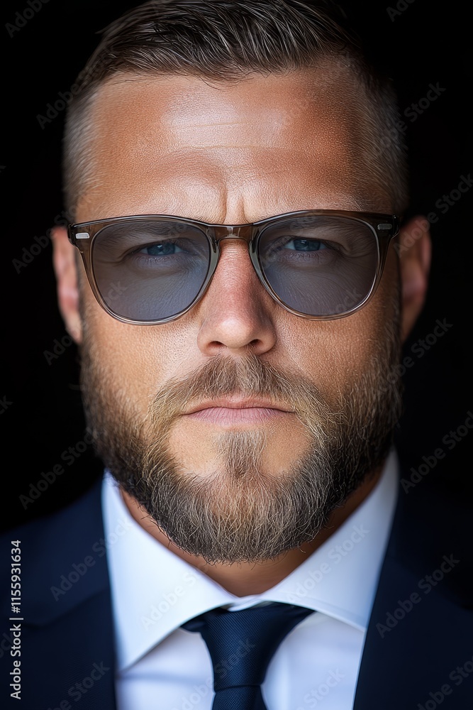 A man in a suit and tie wearing sunglasses A man in a suit and tie wearing sunglasses