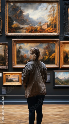 Exploring an art gallery filled with classic paintings and rich history