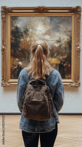 Exploring an art gallery filled with classic paintings and rich history