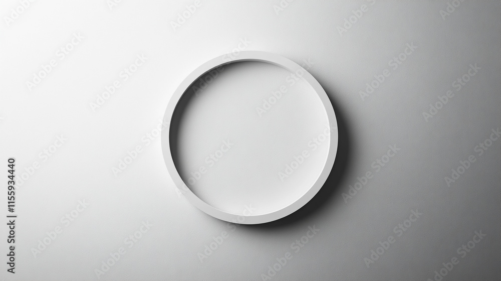 Minimalistic design featuring a single circle centered on a blank canvas symbolizing focus simplicity unity with negative space evoking balance or chaos depending on interpretation caption area on sid Minimalistic design featuring a single circle centered on a blank canvas symbolizing focus simplicity unity with negative space evoking balance or chaos depending on interpretation caption area on sid