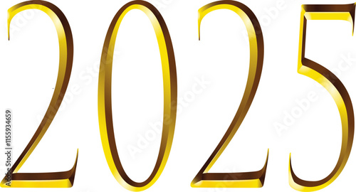 2025 text gold style
