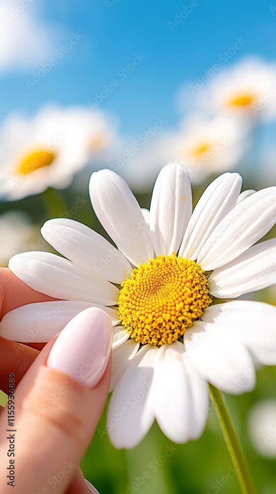 Fototapeta premium A person holding a white flower in their hand