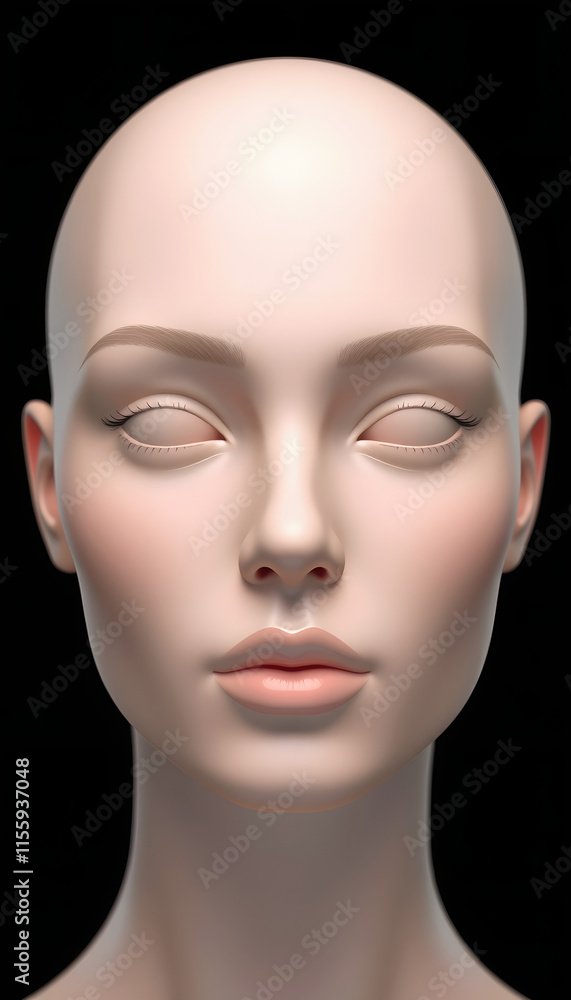 model face with clean perfect skin on dark background. Concept of cosmetology, plastic surgery or beauty salon.self care.Generative AI, simple style, with white tones model face with clean perfect skin on dark background. Concept of cosmetology, plastic surgery or beauty salon.self care.Generative AI, simple style, with white tones