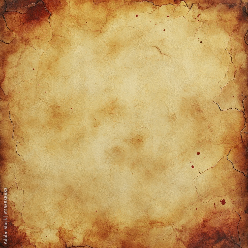 Paper with a brown background and red stains