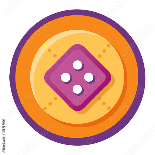 cloth button icon design