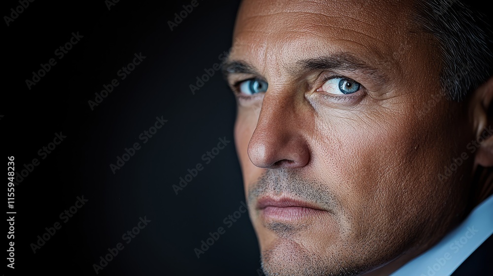 A close up of a man in a suit and tie A close up of a man in a suit and tie