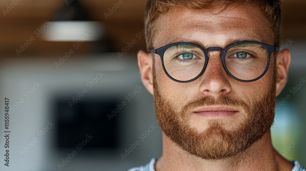 A man with a beard wearing a pair of glasses A man with a beard wearing a pair of glasses