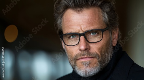 A man with a beard and glasses looking at the camera