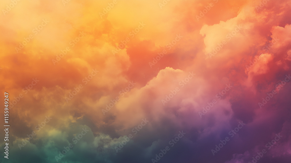 Fototapeta premium Dreamy Rainbow Clouds Gradient Background