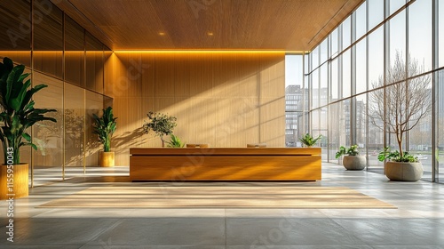 Modern lobby with vibrant lighting and stylish seating in urban setting