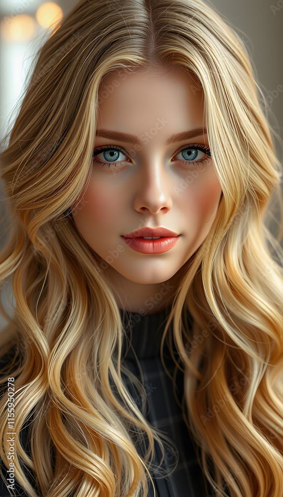 Beautiful model girl with Golden Blonde hair. Care and beauty hair products, 8k unreal engine photorealism, with white tones Beautiful model girl with Golden Blonde hair. Care and beauty hair products, 8k unreal engine photorealism, with white tones