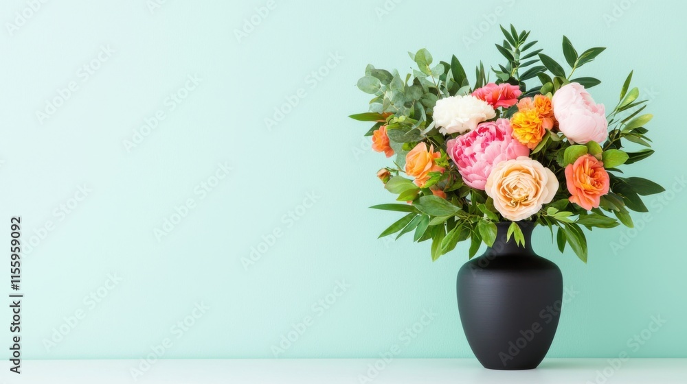 custom made wallpaper toronto digitalColorful flower arrangement in a vintage vase for spring decor and inspiration
