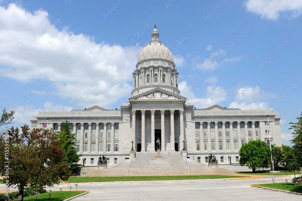 Obraz premium State Capitol Jefferson City Missouri where state laws are made and carried out for the. State of Missouri