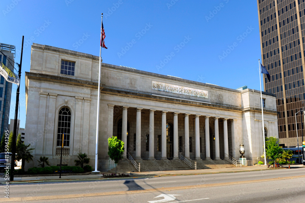 Naklejka premium Supreme Court building at Columbia South Carolina Buildings Wher lawws of the state of South Carolina are interpreted