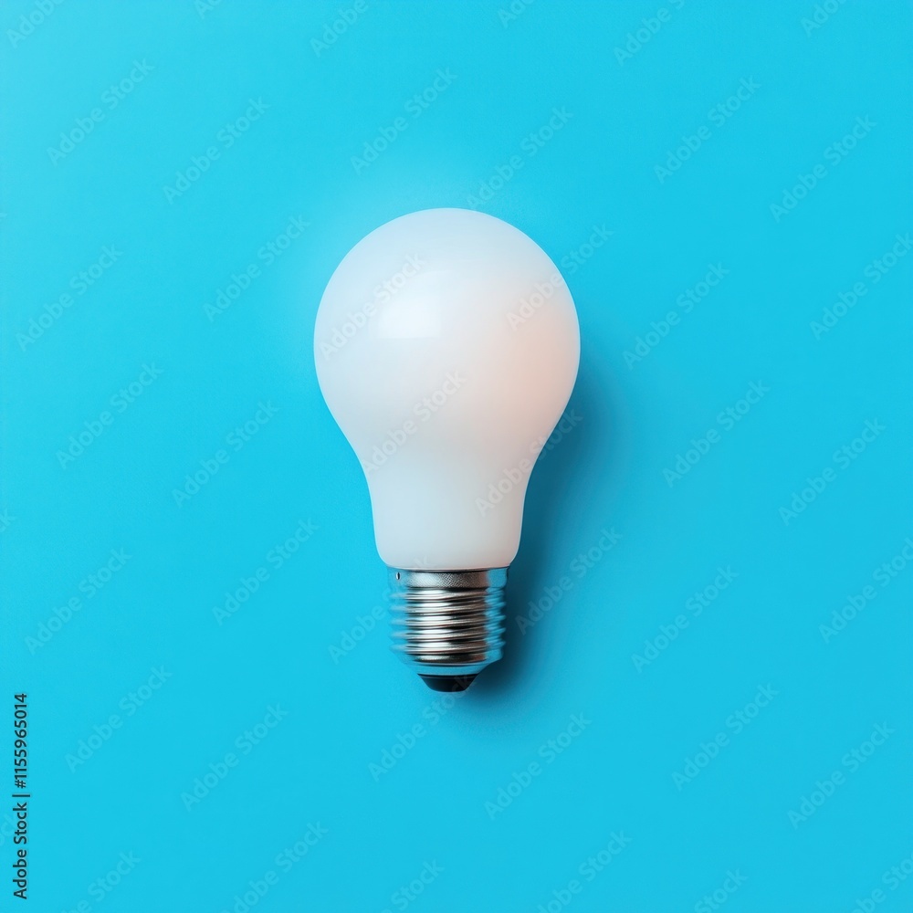 White lightbulb on blue background. White lightbulb on blue background.