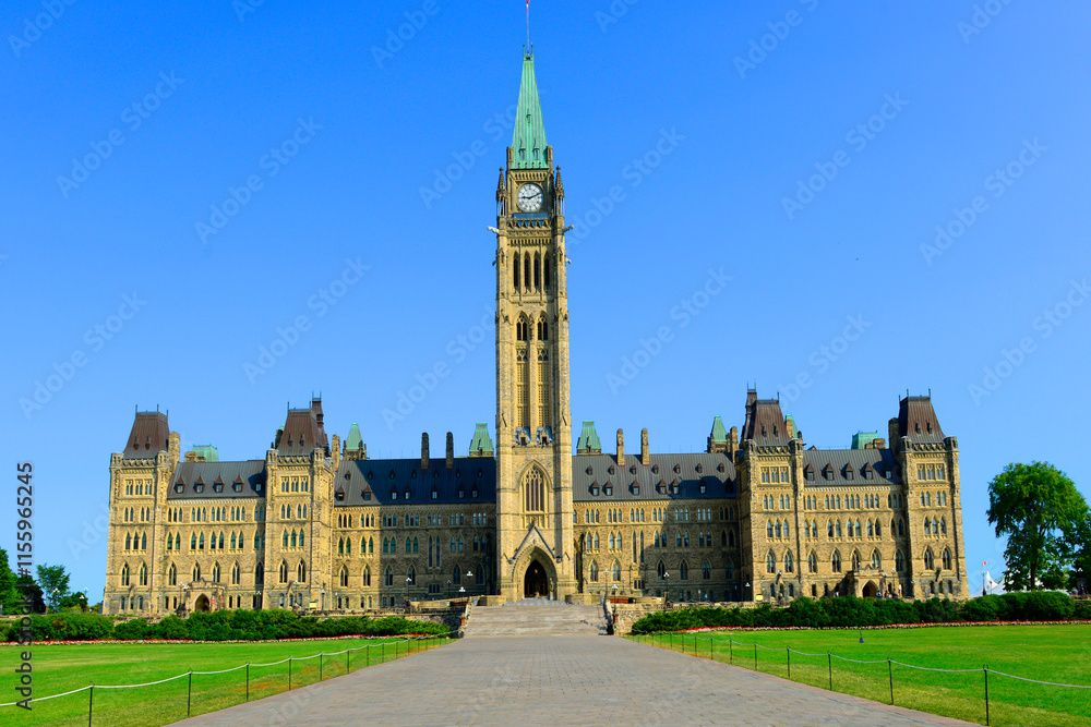 Parliament Hill Peace Tower Ottawa Ontario Canada National Capital City Center Block Parliament Hill Peace Tower Ottawa Ontario Canada National Capital City Center Block