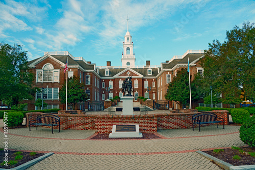 State Capitol Building Statehouse Legislative Hall Dover  DE Capital E Willliam Martin Architect.  “The Delaware Continentals,”