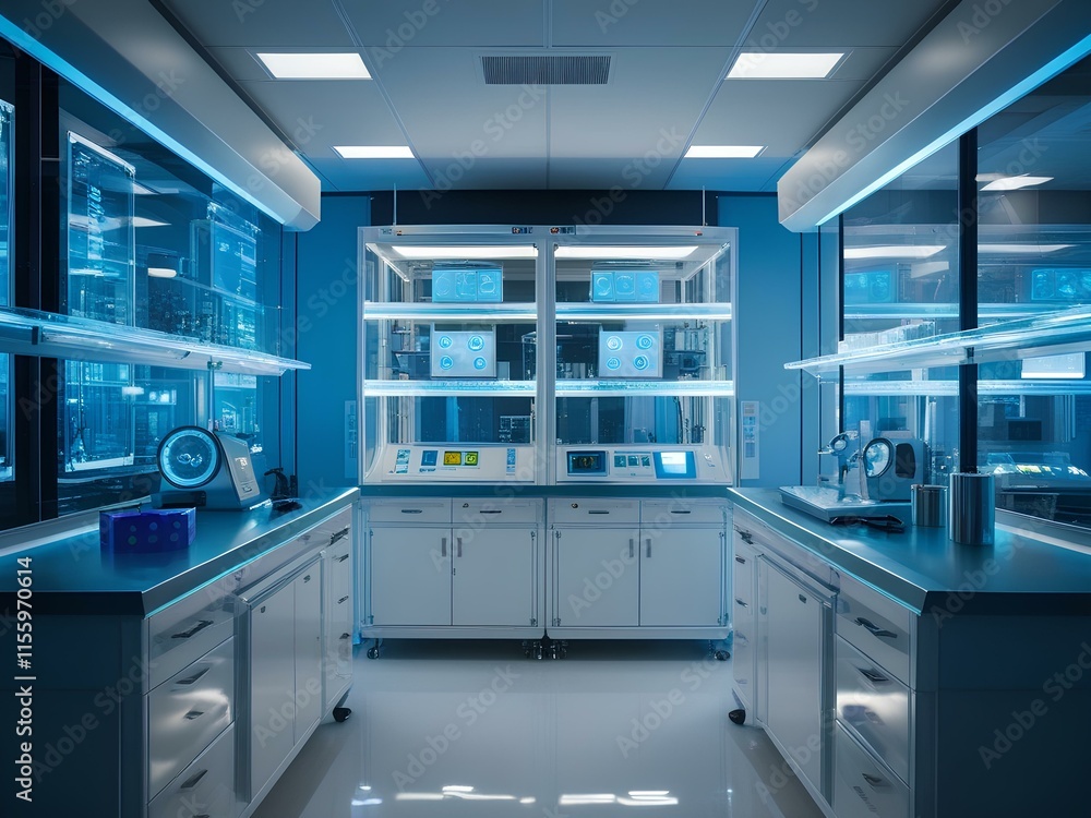 A High-Tech Laboratory With Various Scientific Equipment and Tools A High-Tech Laboratory With Various Scientific Equipment and Tools
