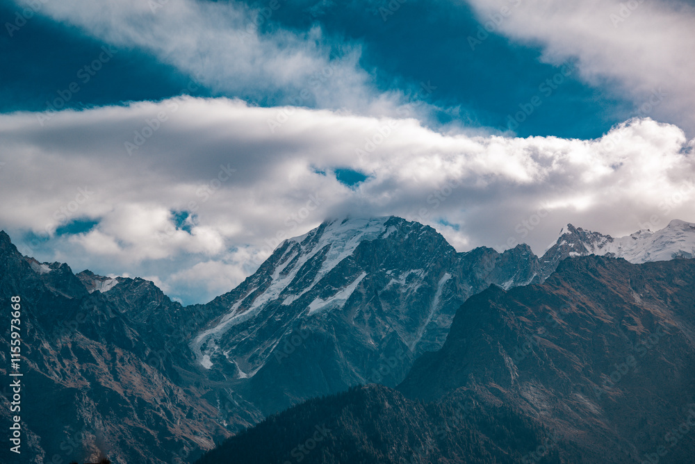clouds over the mountain